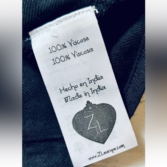 Z&L Europe Made With Love Top Women's S Small Black Boho Embroidered Festival - Picture 6 of 11